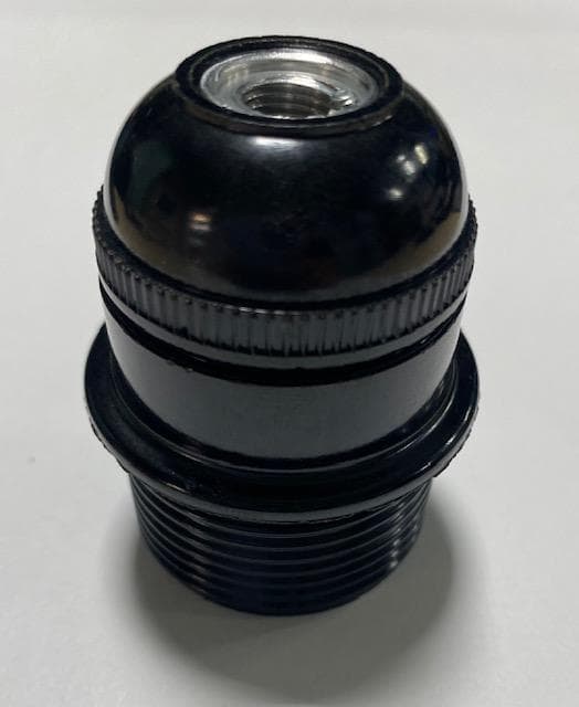 B22 black threaded lamp holder LAMPADEALLED.IT