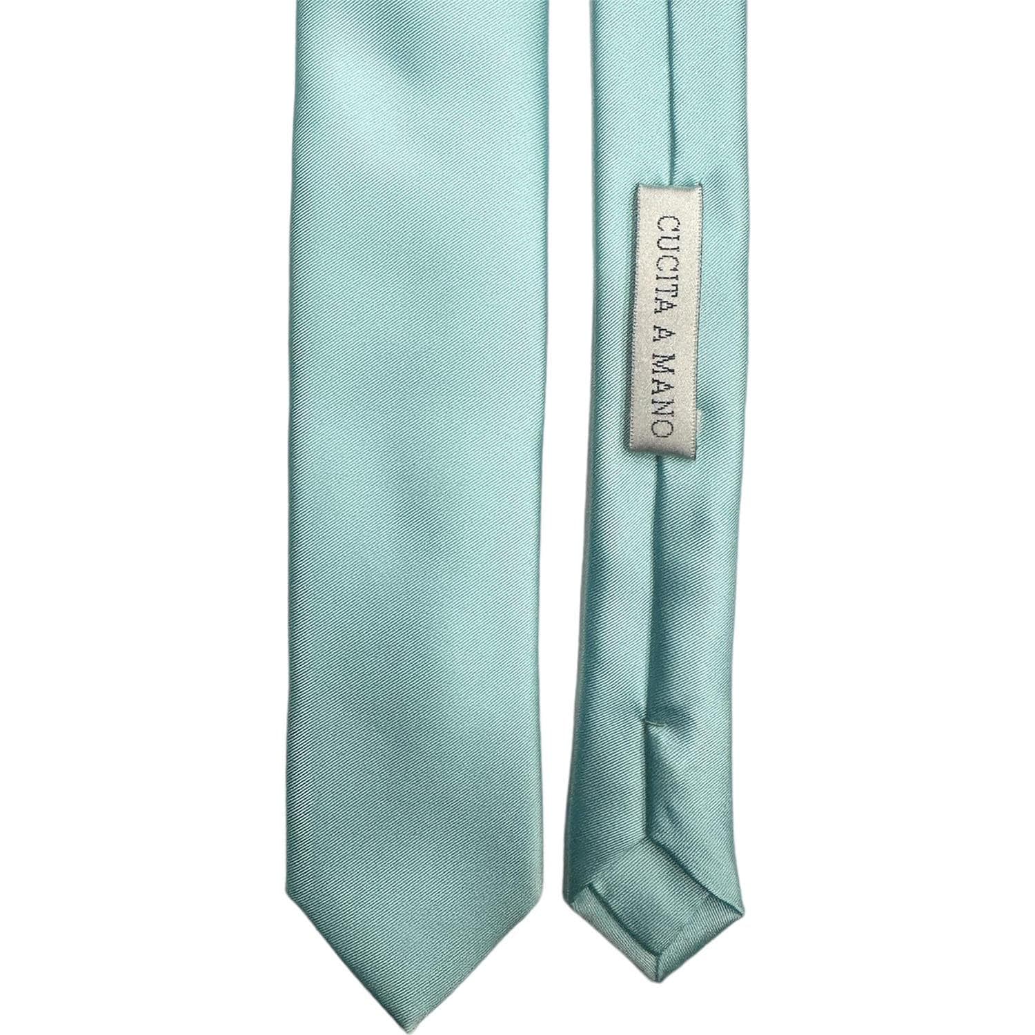 Cravate De Créateur Italien Tino Cosma - 100% Soie - Couleur Bleue - Neuf Sans étiquette
