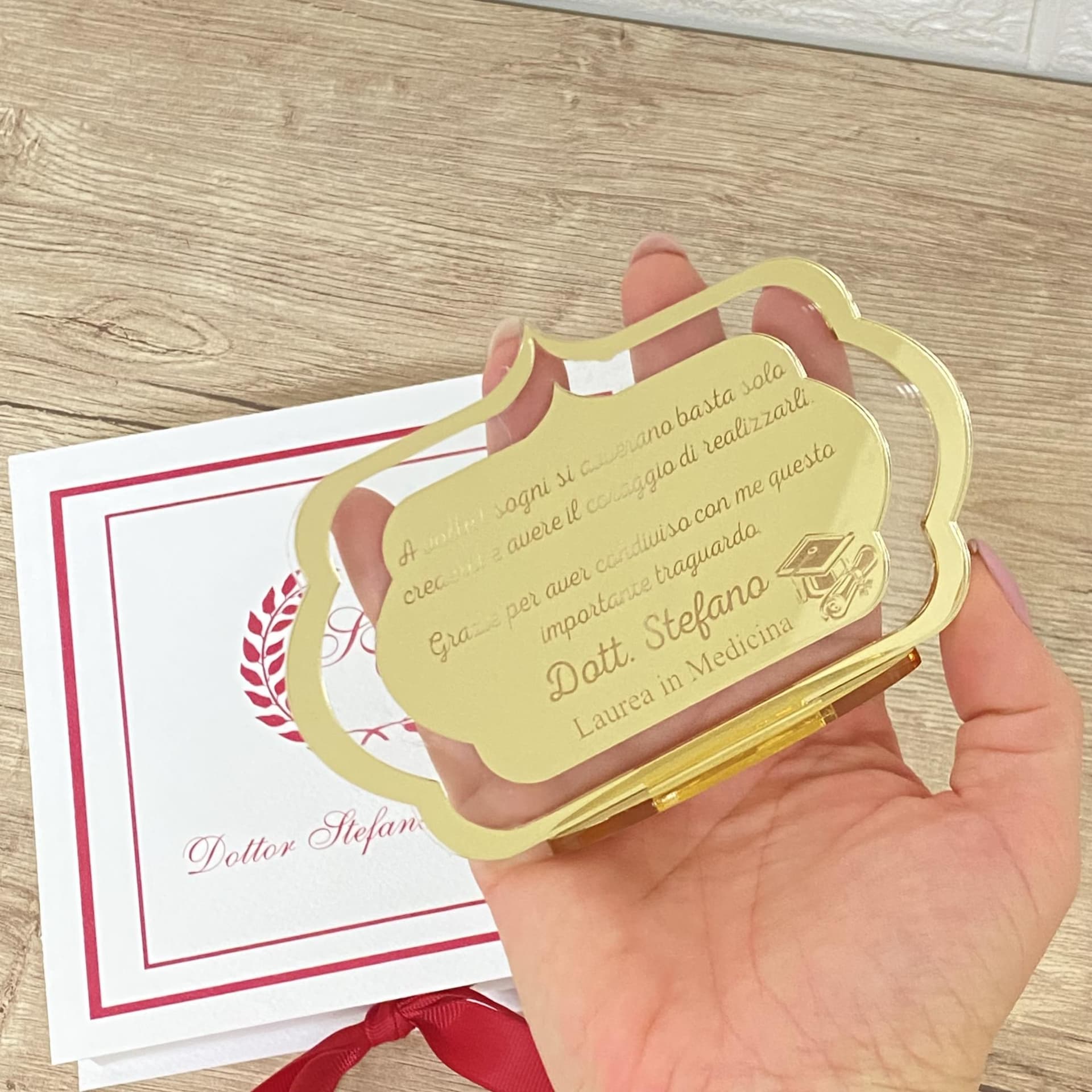 Scritta Handmade Etichette Targhette Legno Bottoni Decorativi Handmade 2 Grande